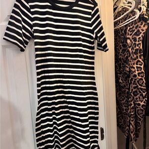 Black and White Striped Dress